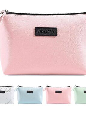 Cosmetic Bags for Women Small Makeup Bag for Purse Pu Leather Makeup Pouch Trave